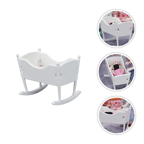 Small white wooden dolly house - dolly,