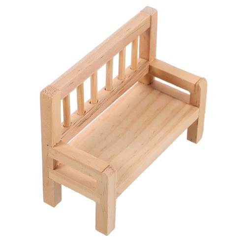 Wooden miniature bench - wooden, model