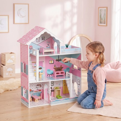 Wooden dolls house - wooden, large