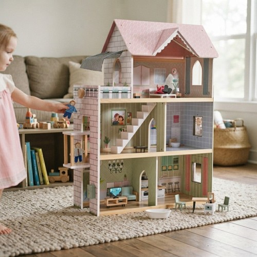 Elegant 6ft wooden dollhouse - elegant, 2.6ft