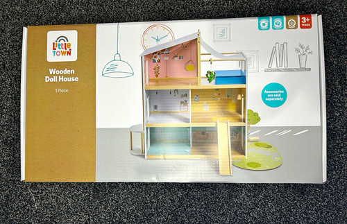 Little town wooden doll house - town,