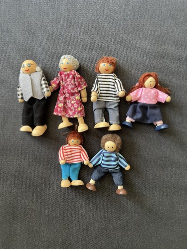 Wooden family dolls house - wooden,