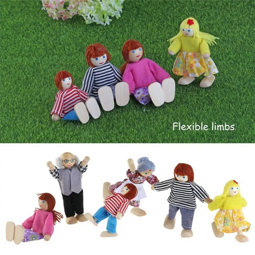 Wooden family dolls - wooden,