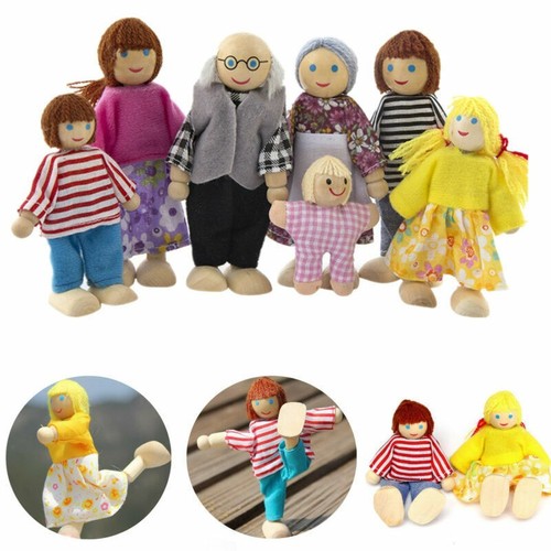 Wooden family dolls house - dolls,