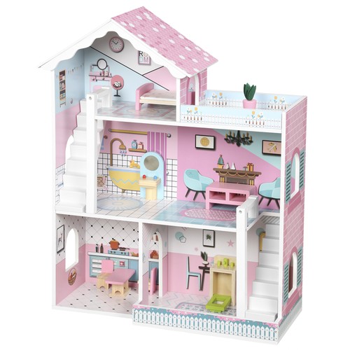 Wooden dolls house large - wooden,