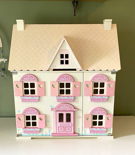 Elc wooden cottage doll - wooden,
