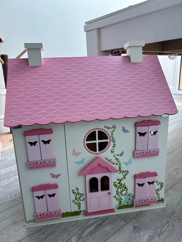 Wooden dolls house cottage - wooden,