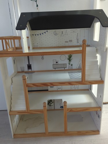 Children wooden dolls house - wooden,