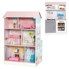 Wooden Doll House and Play