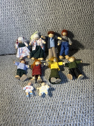 Wooden bendable dolls - wooden,