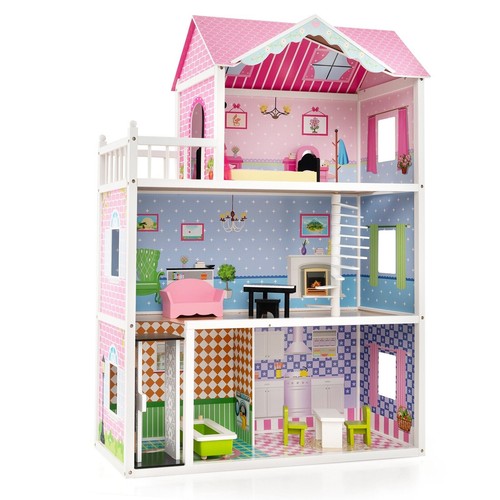 Wooden kids doll house - kids,