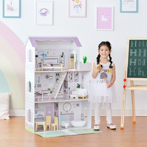 Wooden dolls house large - wooden,
