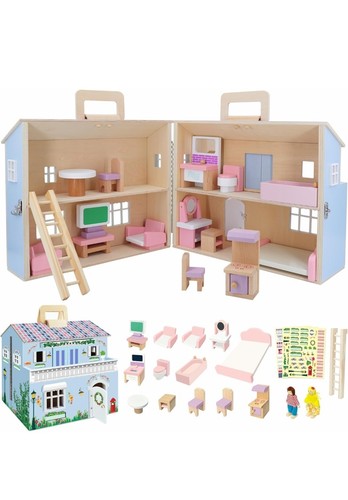 Diy portable wooden dollhouse - diy,