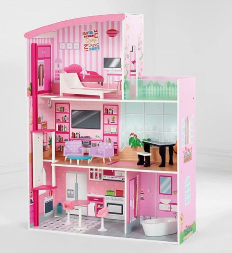 Wooden pink mansion - wooden, fashion