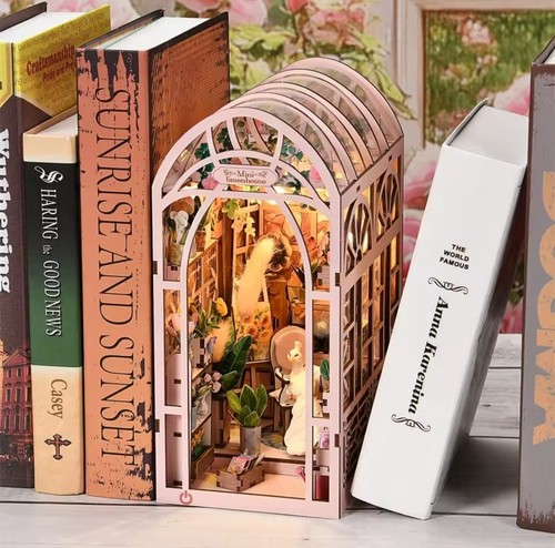 Diy book nook mini - book, greenhouse