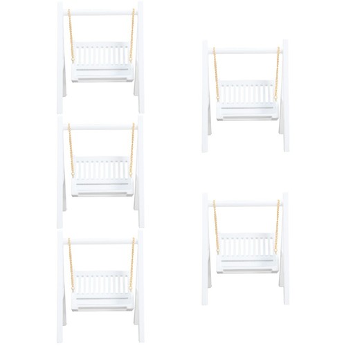 5pcs miniature white - 5pcs, wooden