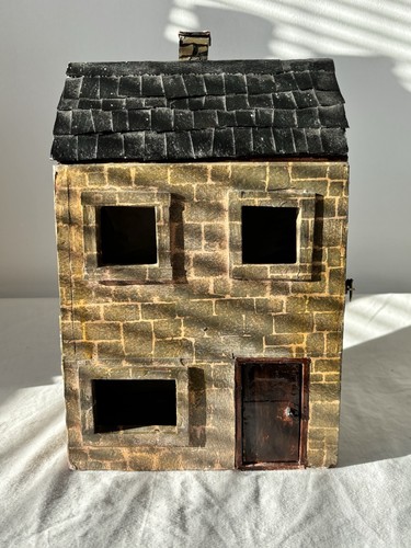 Small folk art dolls house - art,