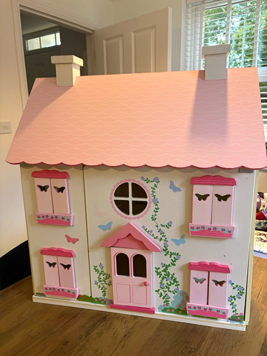 Wooden painted doll house - doll's, 2