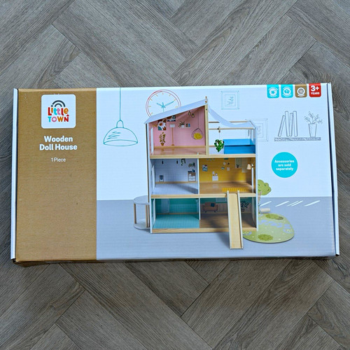 Aldi little town wooden - town, doll's