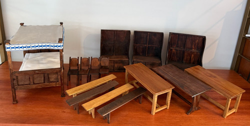 Dolls house wooden furniture - dolls,
