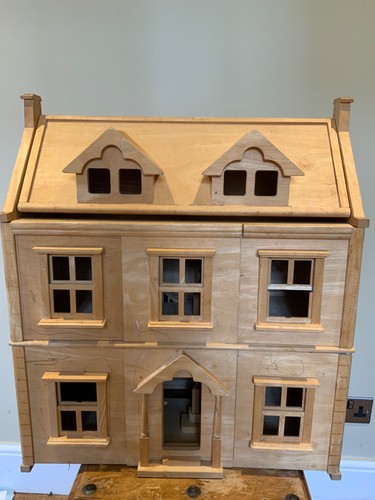 Wooden dolls house - wooden,