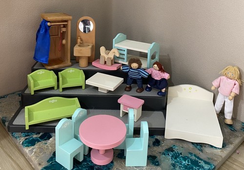 Wooden doll house furniture - doll,