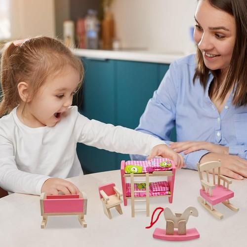 Wooden doll house - doll,