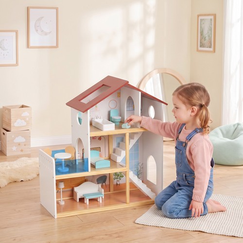 Kids wooden dolls house - dolls,