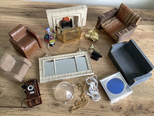 Vintage wooden dolls house - vintage,