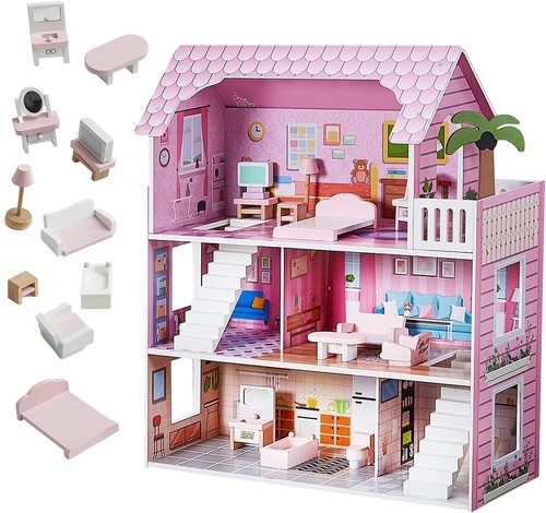 Kids wooden dolls house with - kids,