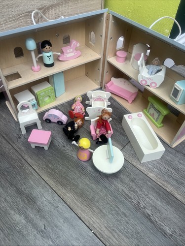 Wooden dolls house - wooden,