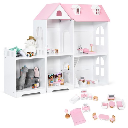 Pink large wooden - wooden, house