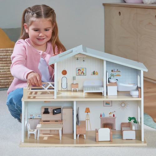 Mia modern wooden doll house - doll,
