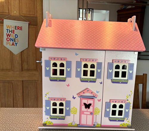 Wooden complete doll house - wooden, doll's