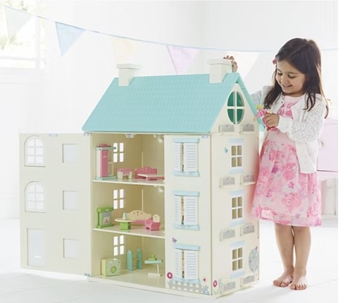 Wooden light dolls house - wooden,