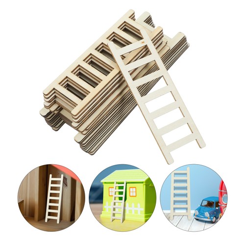 Wooden miniature ladder for - wooden,