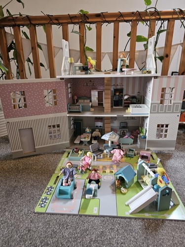 Wooden dolls house - wooden, complete