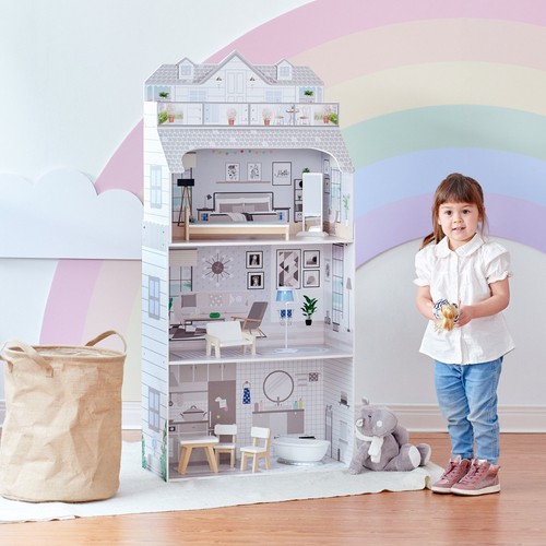 Wooden dollhouse story big - wooden,