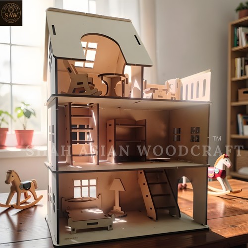Wooden dollhouse plywood - dollhouse, diy