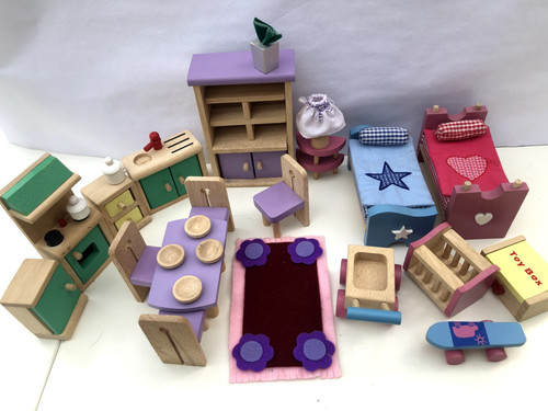 Toy van bundle wooden - bundle, doll