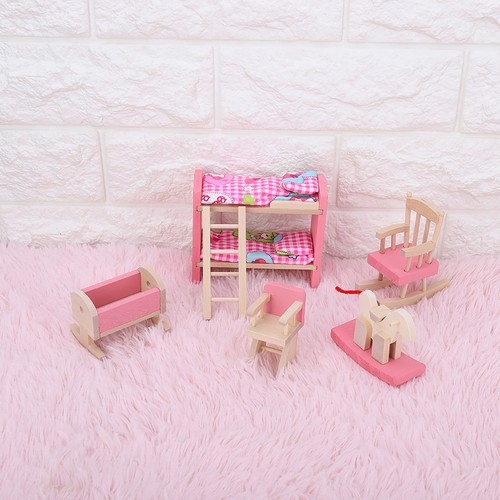 Doll house furniture colorful - doll,